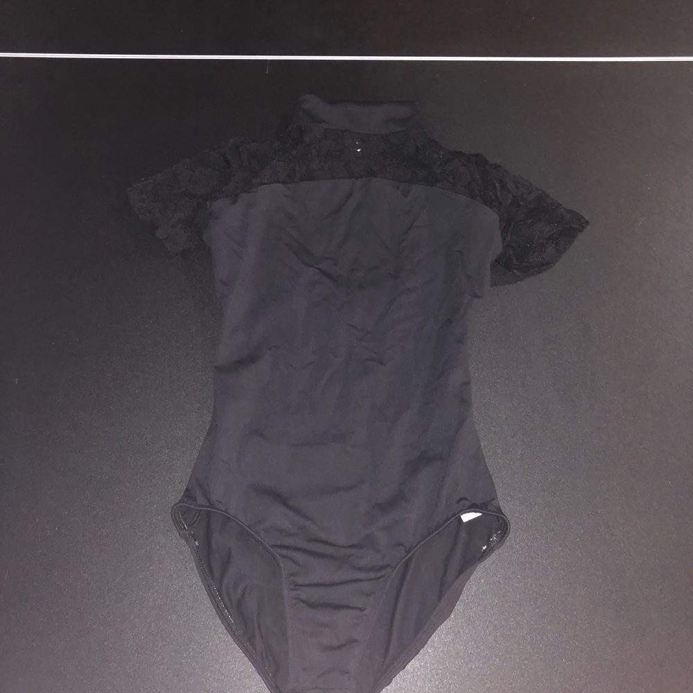 Black lace Baltogs leotard Adult Small
